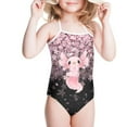 thumbnail image 2 of SEANATIVE Sakura One Piece Swimwear for Girls Soft Kids Girls One Piece Swimsuit Size 1-2 Hawaii Comfortable Pink Axolotl Bikini Swimming Suit, 2 of 5