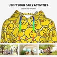 thumbnail image 4 of Honeii Ducky Cartoon Animal Yellow Pattern Womens Oversized Hoodies Long Sleeve Sweatshirts Pullover Fall Outfits with Pocket-X-Large, 4 of 7
