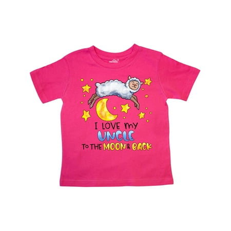 

Inktastic I Love my Uncle to the Moon and Back Cute Sheep Gift Toddler Boy or Toddler Girl T-Shirt