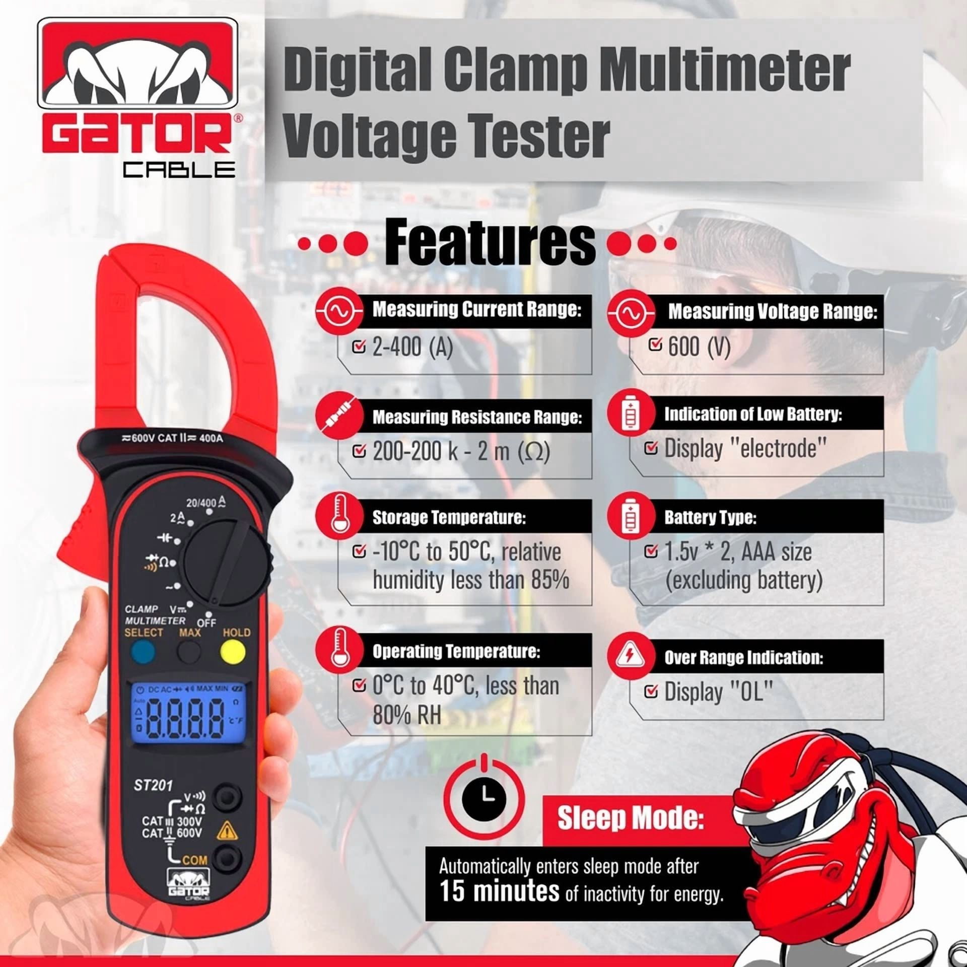 CIRCLE- Digital Multimeter Amp Clamp Ac Dc Voltmeter Ammeter Ohmmeter Volt Tester Meter