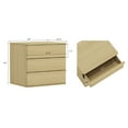 thumbnail image 3 of Molly Modern Nightstand with 3 Drawers in Natural Oak, 3 of 10