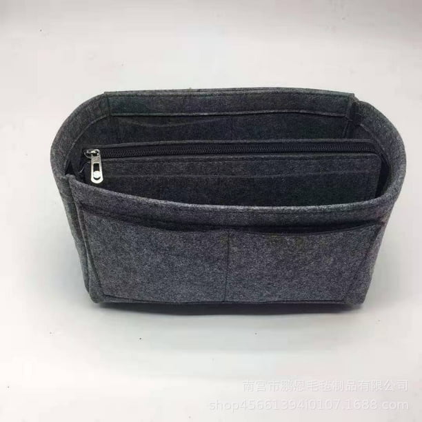 Bolsa de almacenamiento de fieltro multifuncional, bolsa de fieltro dentro de la bolsa, bolsa de fieltro para cosméticos, bolsa de lavado para damas de gran capacidad