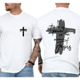 thumbnail image 3 of Unisex Christian Graphic T-Shirt, “There Is Power in the Name of Jesus” Double-Sided Faith Tee with Cross Design, Inspirational Cotton Shirt, Sizes S–5XL, 3 of 7