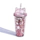 thumbnail image 1 of 420ml Cat Ear Water Bottle For Girls With Sequins Bpa Free Double Wall Tumbler With Straw Reusable Smoothie Cup Drinkware, 1 of 1