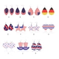 thumbnail image 3 of Minnieouse Pendientes Candelabro Gota de agua Estrella Joyería exagerada Aro 4 de julio Día de la independencia americana Pendientes colgantes Regalo de Ropa, zapatos y accesorios Miscelánea tipo 6 Minnieouse AP010096-06, 3 of 6