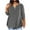 GD02-Dark Gray, variant on 3/4 Sleeve Womens Plus Size Tunic Tops With Pocket Casual Summer Floral Print Shirts Trendy V Neck Elbow Length Basic Tees Y2K Cute Fall Sweatshirts Black 3XL