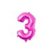 thumbnail image 1 of 16 pulgadas Tamaño grande Oro Plata Rosa Oro Número Globo Cumpleaños Decoraciones para fiestas de bodas Globos de aluminio Niño Niño Juguete Kits de decoración para fiestas Rosa roja tres Cateissary HA002665-83, 1 of 6