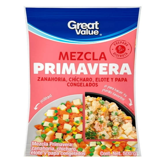 Mezcla primavera Great Value congelados 500 g