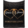 thumbnail image 1 of LHSHID Personalized Custom Name Message Blanket Forever Love Hearts Between Lovers All Seasons Couch Blanket Travelling Camping Blanket, 1 of 5