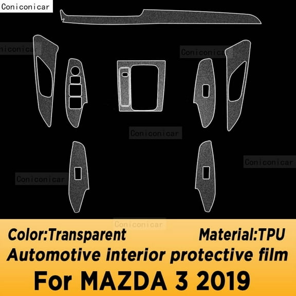 For Mazda 3 2019-2024 Panel Navigation Screen Automotive Interior TPU Protective Film Cover Anti-Scratch Sticker.