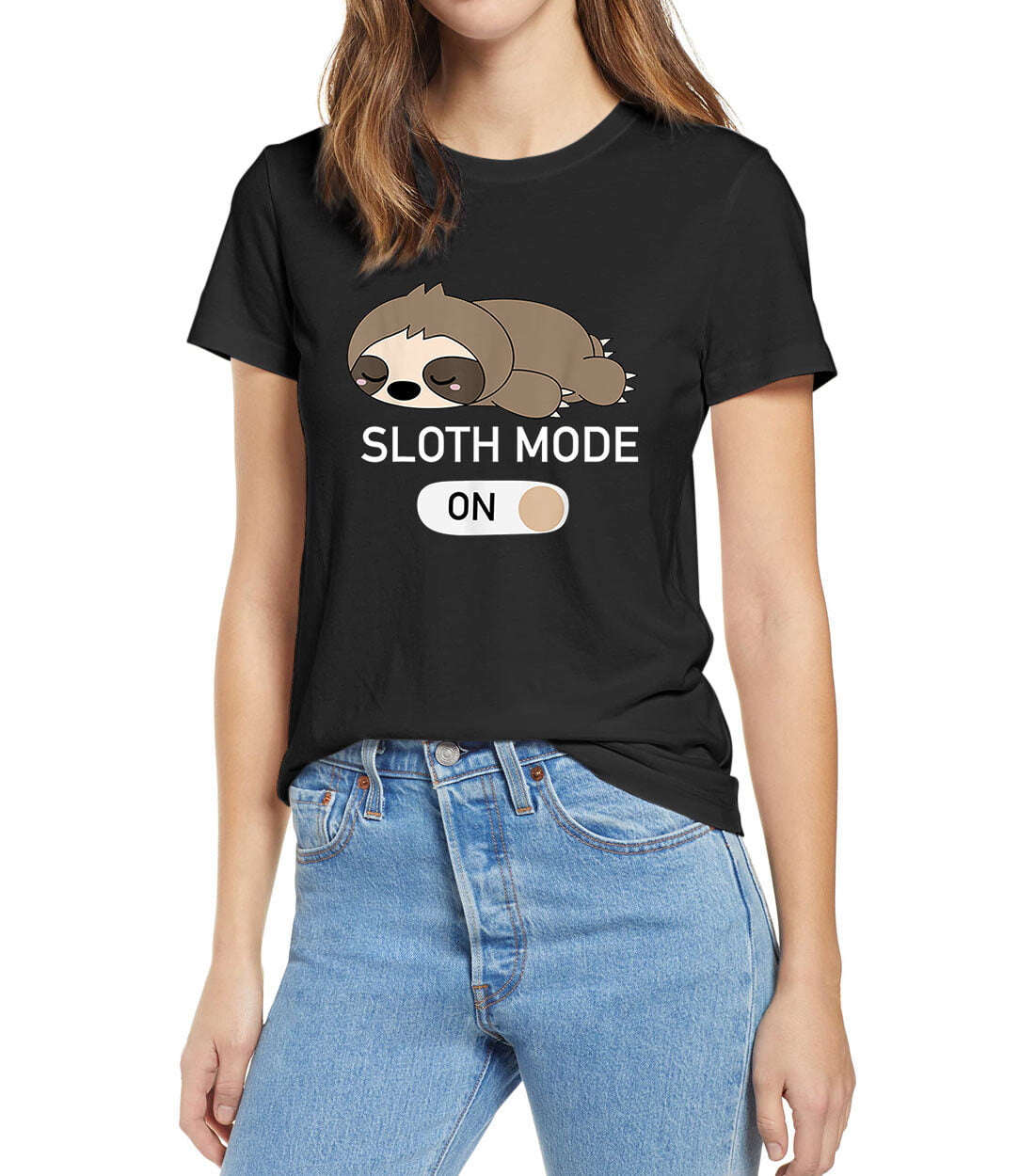 Sloth Mode On Adults Funny Novelty T-Shirt Premium Cotton 
