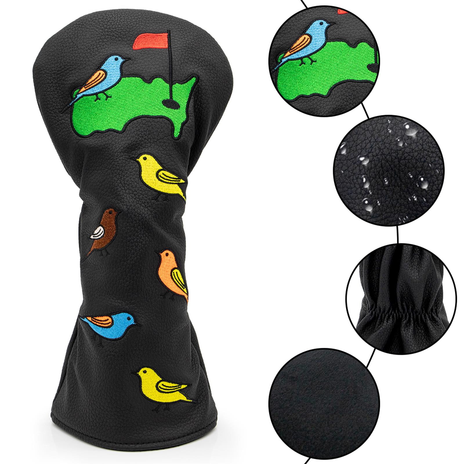 funtasica Durable Golf Wood Headcover Protective Sleeve with No. Tag Waterproof Golfer Accessories Driver Wood Putter Sleeve Fleece , 3 UT No 1 3 UT