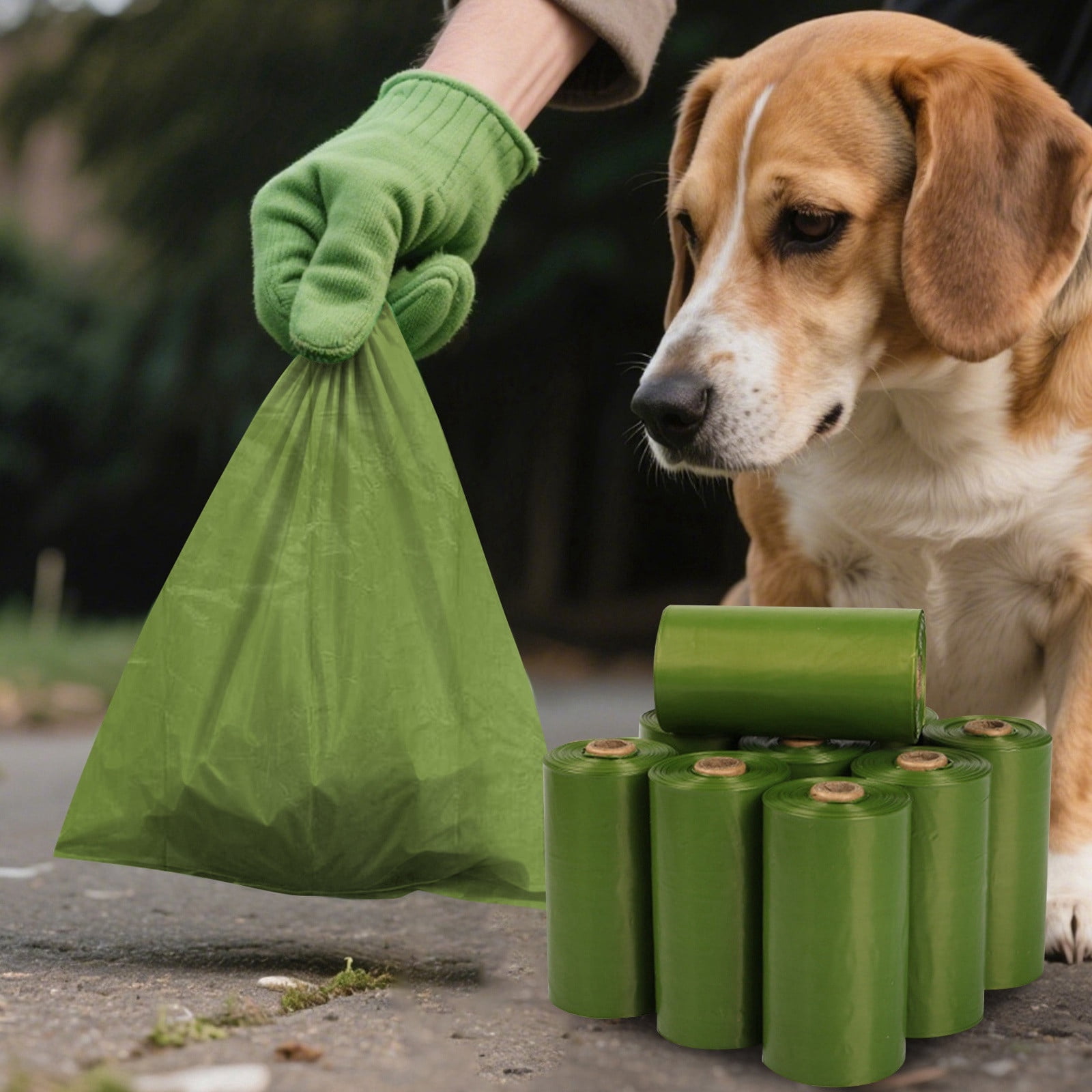 Biodegradable Dog Poop Bags 300 Count Durable Pet Waste Bags for Daily Dog Walking Cat Litter Cleanup and Outdoor Travel Use