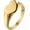 Gold, variant on Unisex Stainless Steel Simple Elegant Heart Shaped Thin Stacking Signet Ring Couple Forever Love Wedding Band