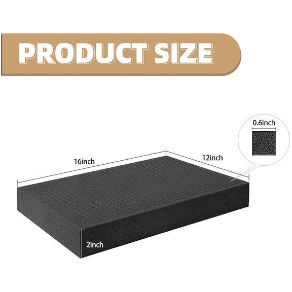 Pick and Pluck Foam, 40.64 X 30.48 X 5.08 cm Pick Insert Foam Protective Cover, Pluck Foam Board for Tools