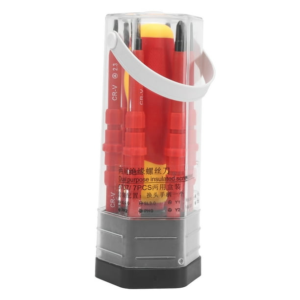 Destornillador, Kit De Destornilladores De Doble Uso, Práctico Y Seguro Cabezal Múltiple Para Electricistas Que Trabajan