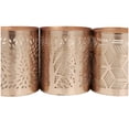 thumbnail image 4 of CosmoLiving by Cosmopolitan 3 Holder Copper Metal Geometric Campfire Scented 13 oz 1 Wick Candle with White Wax, (Set of 3), 4 of 7