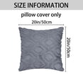 thumbnail image 5 of Unique Bargains Shaggy Plush Throw Pillow Covers Couch Pillow Covers (2 Count) Grey-2 20" x 20", 5 of 6