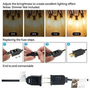 PHOPOLLO Outdoor String Lights, ST38 48ft LED Hanging Lights,20 Vintage Dimmable Bulbs Waterproof and Shatterproof, with Remote control for Proch, Backyard