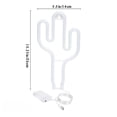 thumbnail image 3 of Green Cactus Neon Light Signs LED Cactus Neon Lights Night Lights with Pedestal Room Decor Battery/USB Operation Cactus Lamps Neon Signs Light Up Children's Room Bedroom Wedding, 3 of 7