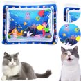 thumbnail image 4 of Tummy Time Water Play Mat Sensorial Juego Con Pescado para Bo Gatos Interiores Rojo, 4 of 9