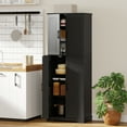 thumbnail image 2 of HOMCOM Pantry Cabinet, 64" Storage Cabinet with Adjustable Shelves, Black, 2 of 10