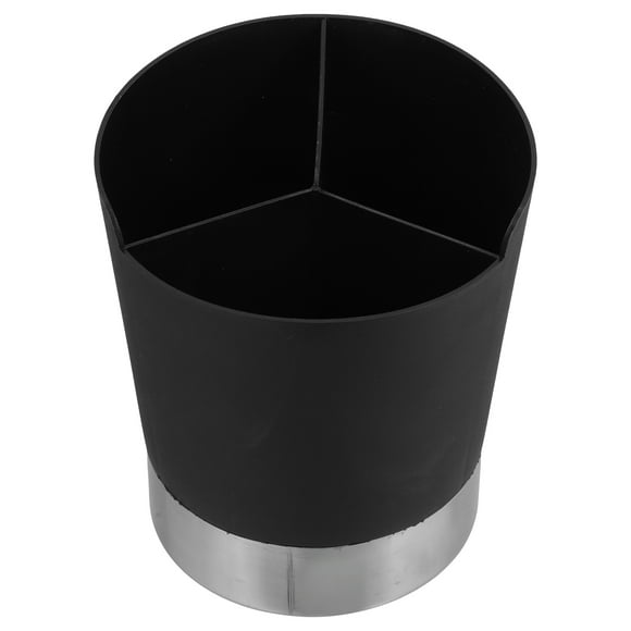 BRIGHTFUFU Dispensador de pajita multifunción, soporte para utensilios, organizador de 3 compartimentos, cubo para palillos, soporte para cubiertos para encimera de cocina, accesorios para barra