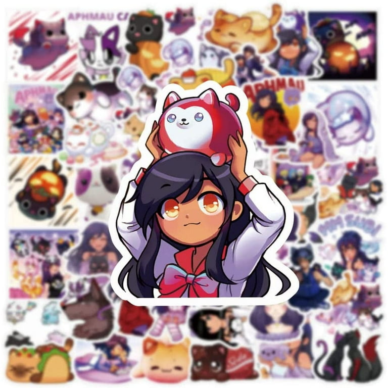 Kawaii Anime girl and Cat' Sticker