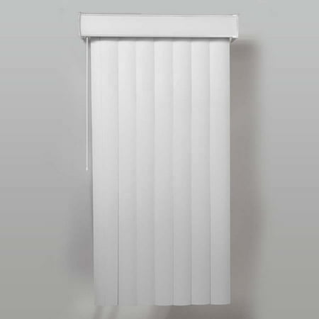 Unbranded 3-1/2 in. PVS Vertical Blind in White 27 in x 36 (Best Way To Close Blinds)