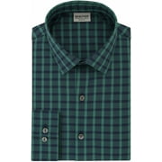 Kenneth Cole Reaction Men's All Day Flex Slim Fit Performance Stretch Check Dress Shirt Green Size 16.5X32X33