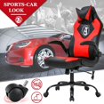 thumbnail image 5 of PC Gaming Chair Racing Office Chair Ergonomic Desk Chair Massage Executive PU Leather Computer Chair with Lumbar Support Armrest Headrest Task Rolling Swivel Chair for Women Adults(Red), 5 of 7