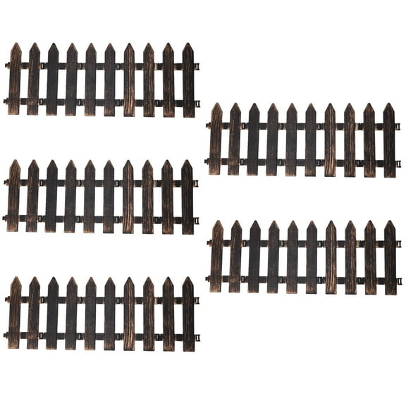 5pcs Decorative Fences Fake Simulation Fence for Landscape Courtyard Mall