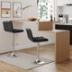 thumbnail image 2 of JJUN Bar Stools Modern Pu Leather Swivel Adjustable Hydraulic Bar Stool Square Counter Height Stool Set of 2 (Black), 2 of 11