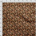 thumbnail image 4 of oneOone Tissu Polyester Spandex Brun Rouille Abstrait Projets de Couture Tissu Imprimé au Mètre 56 Pouces de Large, 4 of 4