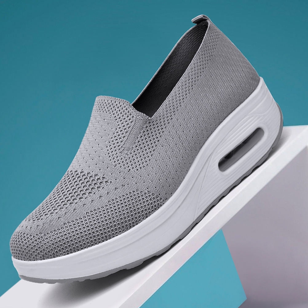 STRANDCHIC 1 Pair Women's Running Shoes Grey Cloth Insole Anti Skid Sneakers
