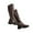 Brown Knee High Boots, variant on KIJBLAE Women's Knee High Boots Leather Buckle Side Zipper Block Heel Boots Comfortable Round Toe Boots Over The Knee Boots Winter Fall Shoes Black 37
