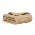 thumbnail image 2 of Superior Bella 100% Silk Pick Stitch Quilt, Throw, Light Brown, 2 of 8