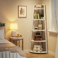 thumbnail image 2 of Tribesigns 70-Inch Industrial Corner Bookshelf, 5-Tier Ladder Shelf, Plant Stand, 2 of 6