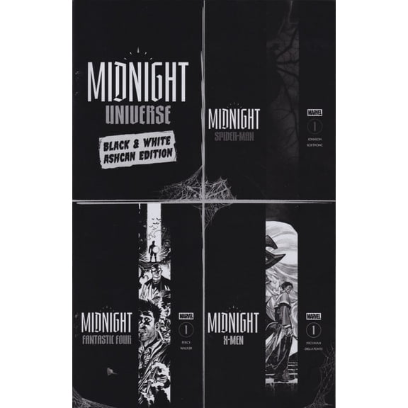 Collectible Midnight Universe Black And White Ashcan #1 VF ; Marvel Comic Book