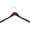 Walnut, variant on Wood Top Hanger, Box of 25 Space Saving 17 Inch Flat Wooden Hangers w/ Walnut Finish & Brass Swivel Hook & Notches for Shirt Jacket or Dress by International Hanger