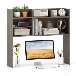 Gymax 3-Tier  Desktop Bookshelf w/ 6 Shelves Desk Organizer for Computer Desk