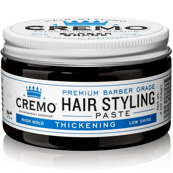 Cremo Premium Barber Grade Hair Styling Thickening Paste, High Hold, Low Shine, 4 Oz -2 Pack