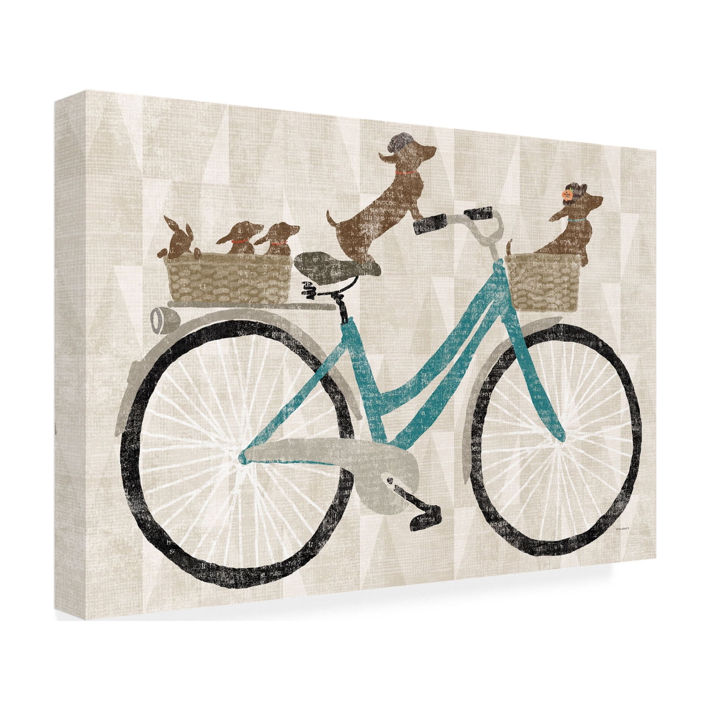 Trademark Fine Art 'Doxie Ride ver II' Canvas Art by Sue Schlabach