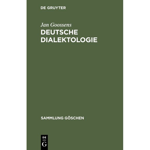 Sammlung Göschen Deutsche Dialektologie, Book 2205, (Hardcover)