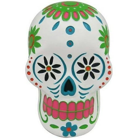 Day Of The Dead Resin Sugar Skull Halloween Decoration, White Halloween ...