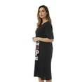 thumbnail image 2 of Just Love Short Sleeve Nightgown Sleep Dress for Women (Black - Keep Sleeping, Large), 2 of 3