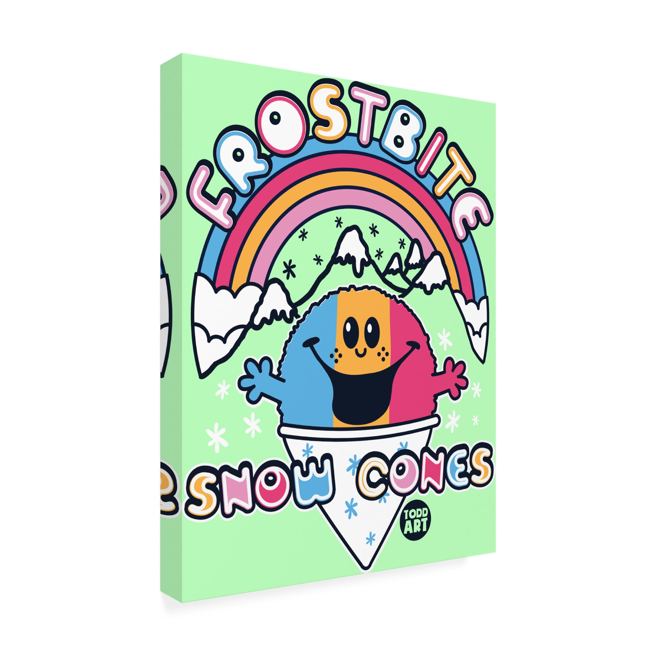 Canvas Wall Art - toddart 'Funshine Snow Cones' Wall Art for Living Room, Bedroom, or Office Décor by Trademark Fine Art - 18 x 24 Inches