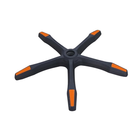 Office Chair Base Replacements 27.6inch Repair Part Nylon Strong Load Bearing without Caster Accessories for Gaming Chair Orange Feet