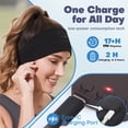thumbnail image 2 of Auriculares Bluetooth con diadema para dormir TOPIEI 17h Playtime negros, 2 of 7