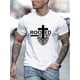 thumbnail image 1 of Rooted in Christ" Men's Casual T-Shirt - Breathable Polyester, Crew Neck, Short Sleeve - Perfect for All Seasons, 1 of 5